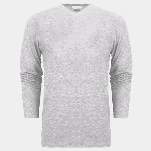 Unisex Long Sleeve V-Neck Tee Thumbnail