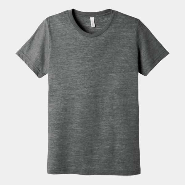 0401~Crewneck Short Sleeved PERLA LONG Printed Asymmetric T-shirt